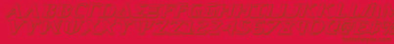Aegis3DItalic Font – Brown Fonts on Red Background