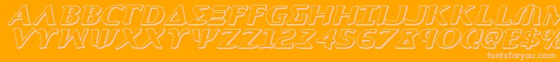 Aegis3DItalic Font – Pink Fonts on Orange Background