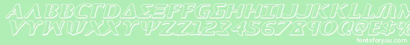 Aegis3DItalic Font – White Fonts on Green Background