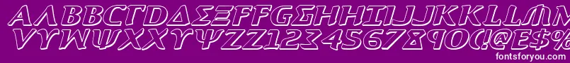 Aegis3DItalic Font – White Fonts on Purple Background