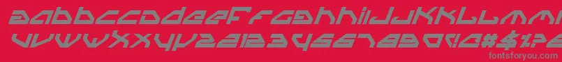 フォントSpyv3bi – 赤い背景に灰色の文字