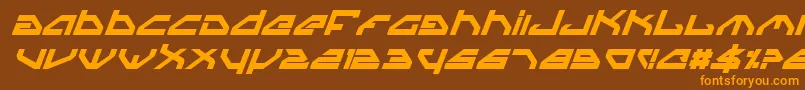 Spyv3bi Font – Orange Fonts on Brown Background