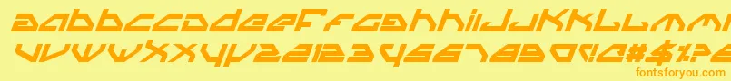 Spyv3bi Font – Orange Fonts on Yellow Background