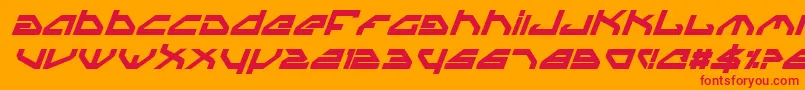 フォントSpyv3bi – オレンジの背景に赤い文字
