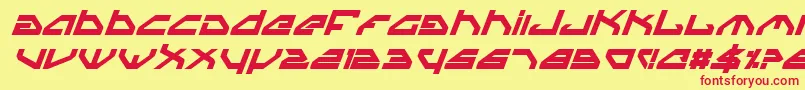 Spyv3bi Font – Red Fonts on Yellow Background