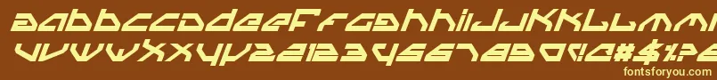 Spyv3bi Font – Yellow Fonts on Brown Background