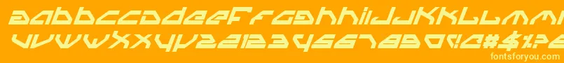 Spyv3bi Font – Yellow Fonts on Orange Background