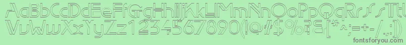 Edlo-Schriftart – Graue Schriften auf grünem Hintergrund