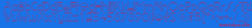 Edlo Font – Red Fonts on Blue Background