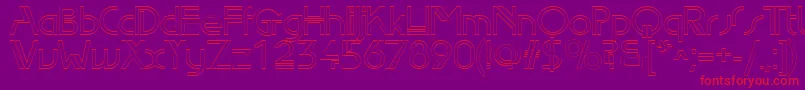 Edlo-Schriftart – Rote Schriften auf violettem Hintergrund