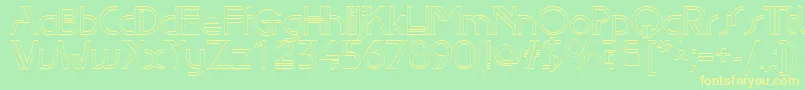Edlo Font – Yellow Fonts on Green Background