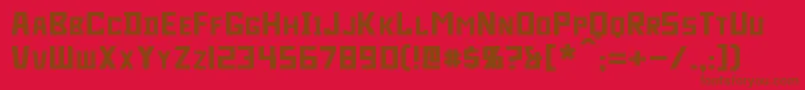 Bidan Font – Brown Fonts on Red Background