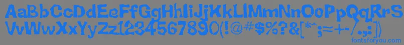 Back Font – Blue Fonts on Gray Background