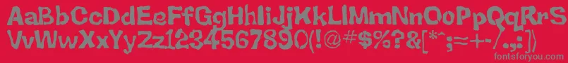 Czcionka Back – szare czcionki na czerwonym tle