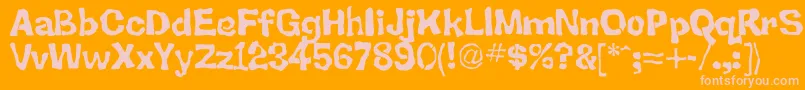 Back Font – Pink Fonts on Orange Background