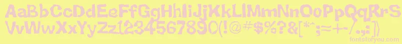 Back Font – Pink Fonts on Yellow Background