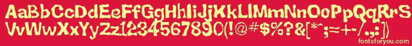 Back Font – Yellow Fonts on Red Background