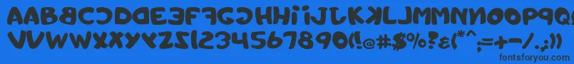 Toystorechain Font – Black Fonts on Blue Background