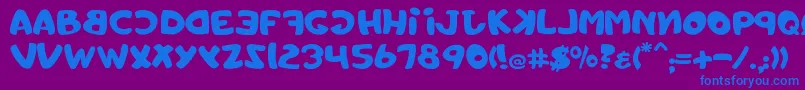 Toystorechain Font – Blue Fonts on Purple Background