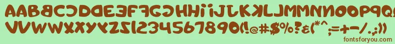 Toystorechain Font – Brown Fonts on Green Background