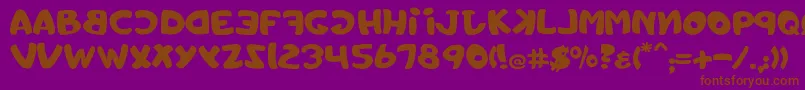 Toystorechain Font – Brown Fonts on Purple Background