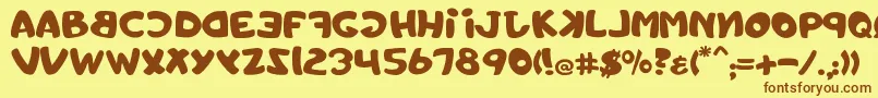 Toystorechain Font – Brown Fonts on Yellow Background