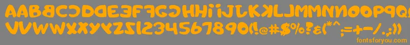 Toystorechain Font – Orange Fonts on Gray Background