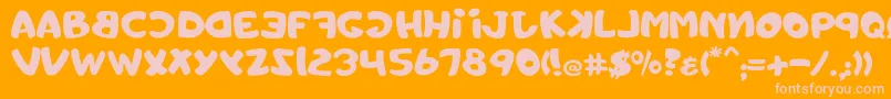 Toystorechain Font – Pink Fonts on Orange Background