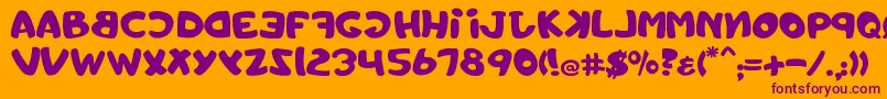 Toystorechain Font – Purple Fonts on Orange Background