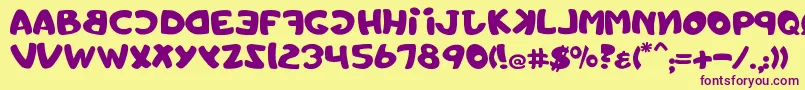 Toystorechain Font – Purple Fonts on Yellow Background