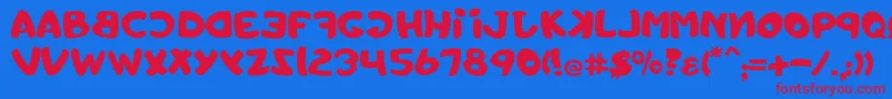 Lisätietoja Toystorechain-fontista Toystorechain-fontti – punaiset fontit sinisellä taustalla