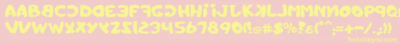 Toystorechain Font – Yellow Fonts on Pink Background
