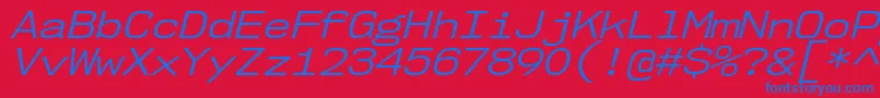 Nk57MonospaceSeBkIt Font – Blue Fonts on Red Background