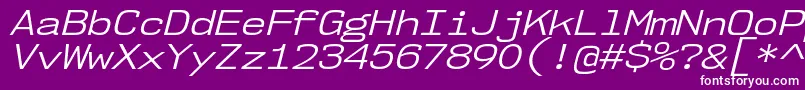 Nk57MonospaceSeBkIt Font – White Fonts on Purple Background