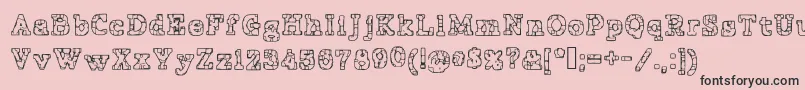 PrisonTattoo Font – Black Fonts on Pink Background