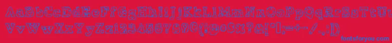 PrisonTattoo Font – Blue Fonts on Red Background