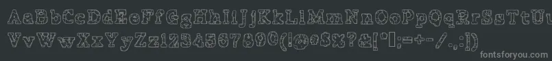 PrisonTattoo Font – Gray Fonts on Black Background