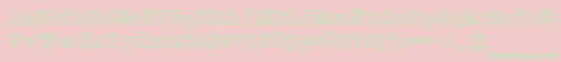 PrisonTattoo Font – Green Fonts on Pink Background