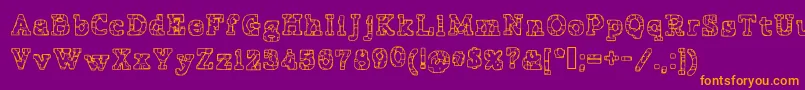 PrisonTattoo Font – Orange Fonts on Purple Background