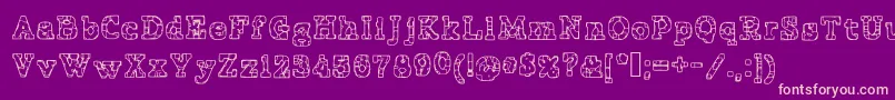 Шрифт PrisonTattoo – розовые шрифты на фиолетовом фоне