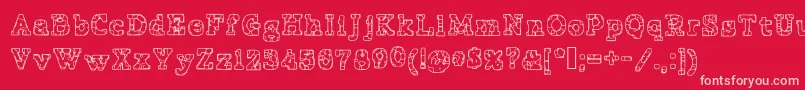 PrisonTattoo Font – Pink Fonts on Red Background