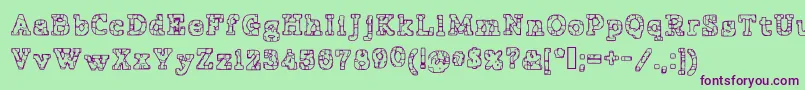 PrisonTattoo Font – Purple Fonts on Green Background