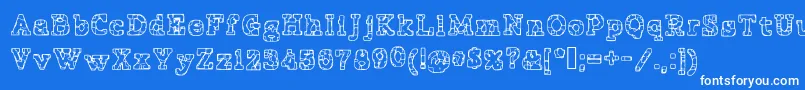 PrisonTattoo Font – White Fonts on Blue Background