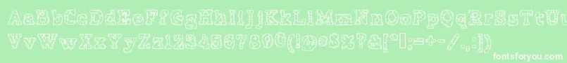 PrisonTattoo Font – White Fonts on Green Background