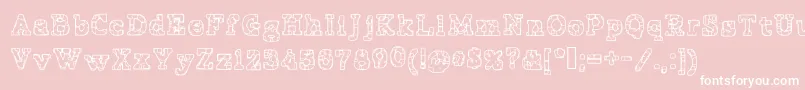 PrisonTattoo Font – White Fonts on Pink Background