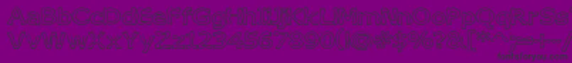 BoneribbonOutline Font – Black Fonts on Purple Background