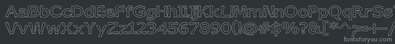 BoneribbonOutline-Schriftart – Graue Schriften auf schwarzem Hintergrund