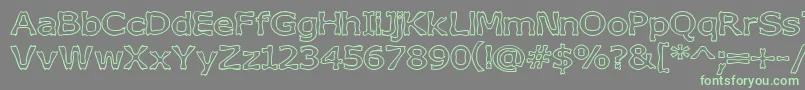Шрифт BoneribbonOutline – зелёные шрифты на сером фоне