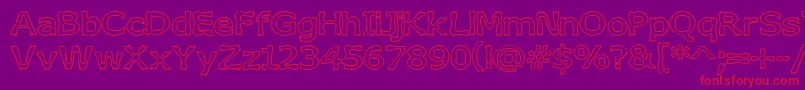 fuente BoneribbonOutline – Fuentes Rojas Sobre Fondo Morado