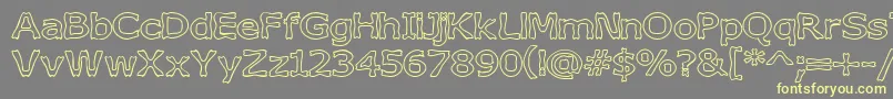 BoneribbonOutline Font – Yellow Fonts on Gray Background